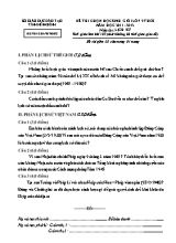 Đề thi chọn học sinh giỏi môn Lịch sử Lớp 9 - Năm học 2011-2012 - Sở GD & ĐT Ninh Bình